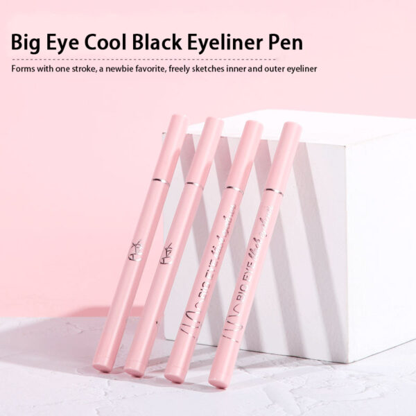 Waterproof Cool Black Eyeliner Pencil Quick-Dry Liquid Eyeliner Not Easy to Smudge Beginner Black Eyeliner Makeup