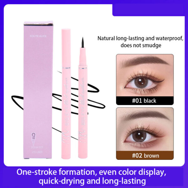 Beauty Makeup Large Eye Deep Black Eyeliner Pencil, One-Stroke Formation Powder Rod Eyeliner Pencil, Natural Long-Lasting Quick-Dry Liquid Eyeliner Pen