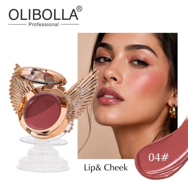4 Colors Cream Blush Palette, Lip & Cheek Multi-use Makeup, Highlight Contour All-in-One Blush with Phone Stand