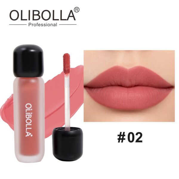 Velvet Matte Lip Gloss, Non-sticky Cup & Waterproof, Long Lasting Pigmented 4 Colors Fog Lipstick