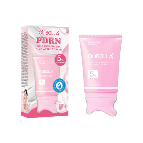 Facial & Neck Collagen Anti-Wrinkle Cream with Built-in Gua Sha Massager