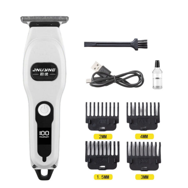 LCD Display Electric Hair Clipper, Rechargeable Hair Trimmer with Stainless Steel Blade, Dual Power & Long Lasting Battery