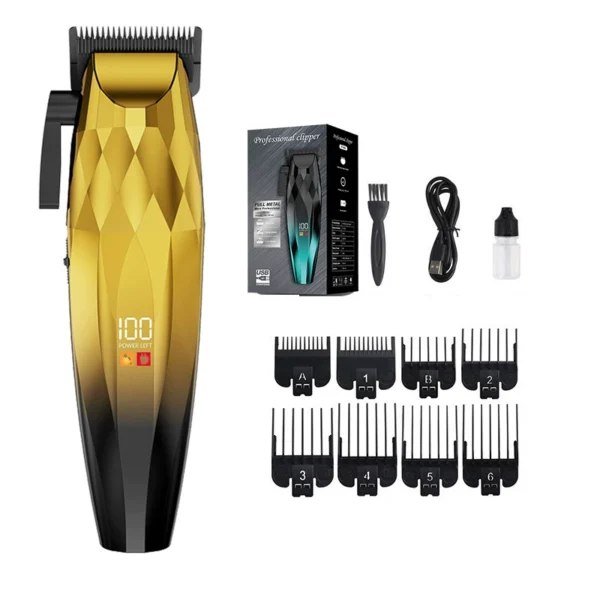 New Special Set Digital Display Men Self-cut Electric Hair Clipper, Salon & Home Use, Carving & Fade Hair Trimmer