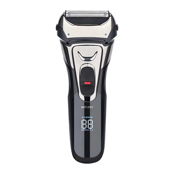 Reciprocating 3-Blade Electric Shaver, LED Digital Display, Full Body Washable, USB Rechargeable Wet & Dry Men Razor