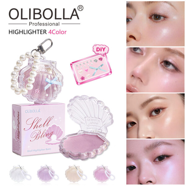 Luminous 3D Cream Highlighter, Face Brightening Pearlescent Fine Shimmer Blush & Highlighter Powder
