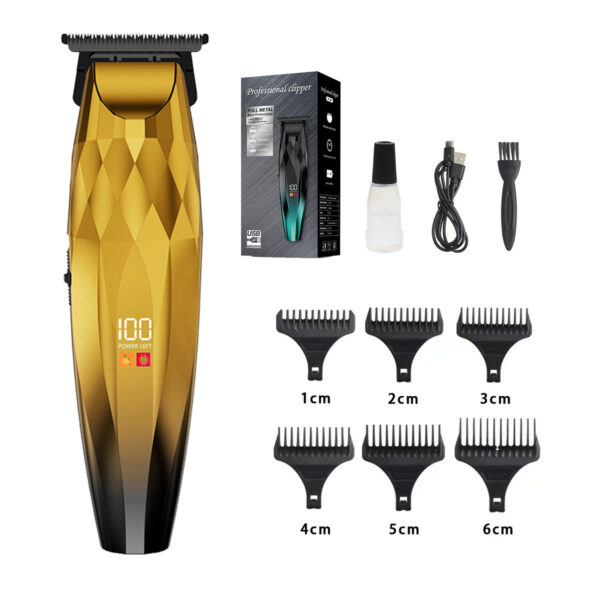 New Special Set Digital Display Men Self-cut Electric Hair Clipper, Salon & Home Use, Carving & Fade Hair Trimmer