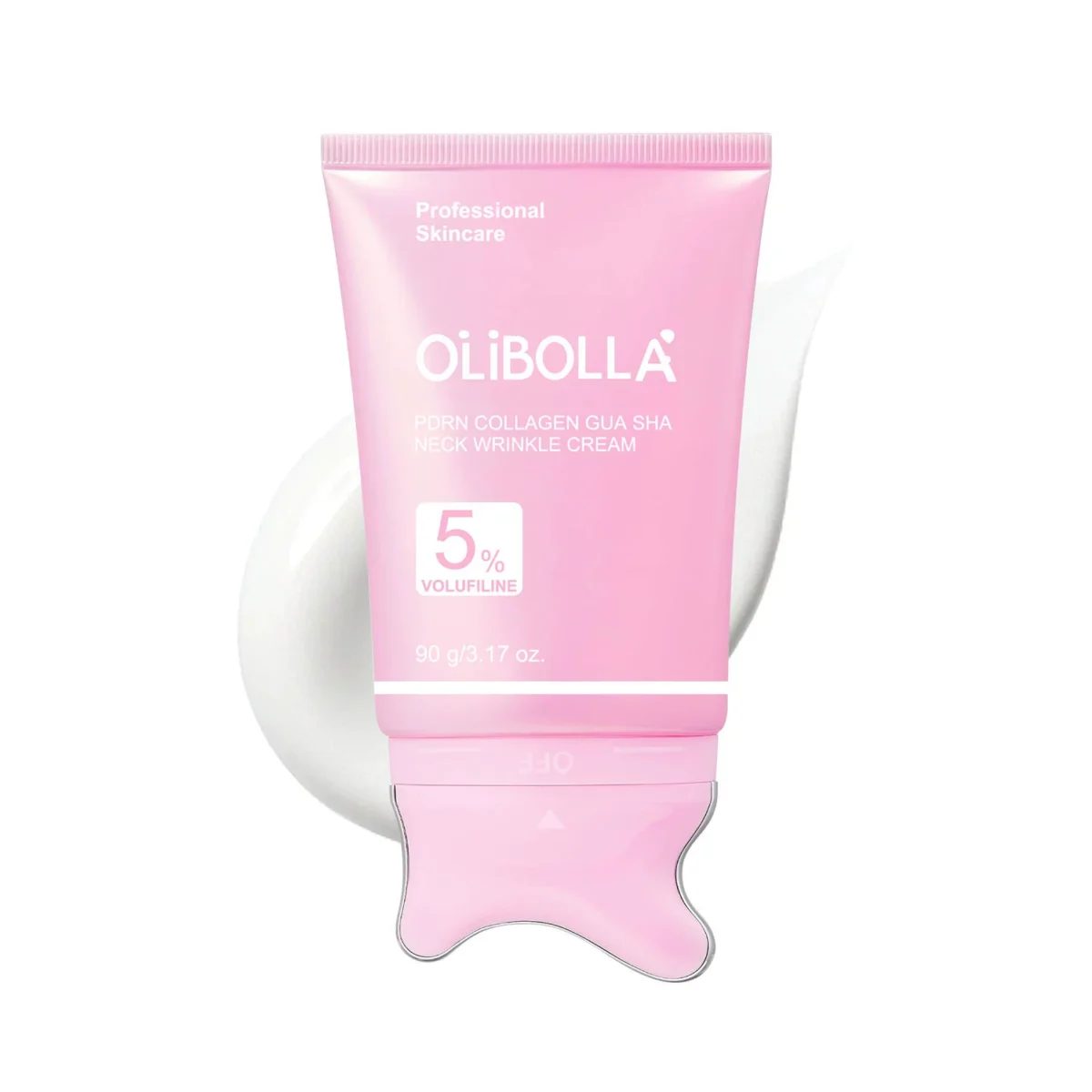Facial & Neck Collagen Anti-Wrinkle Cream with Built-in Gua Sha Massager