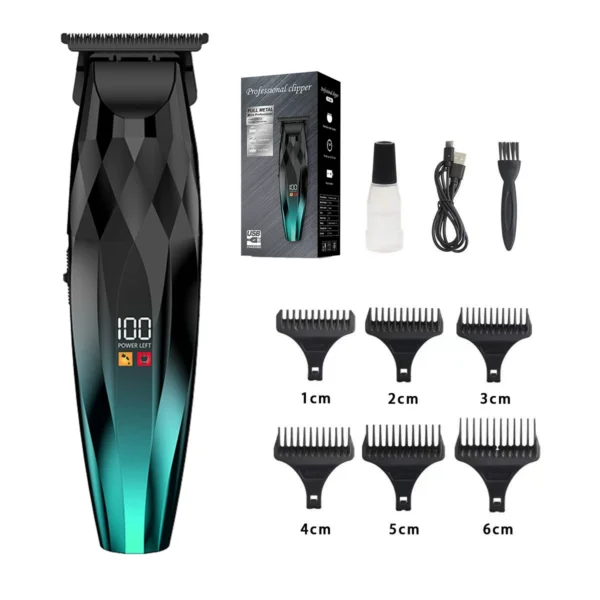 New Special Set Digital Display Men Self-cut Electric Hair Clipper, Salon & Home Use, Carving & Fade Hair Trimmer
