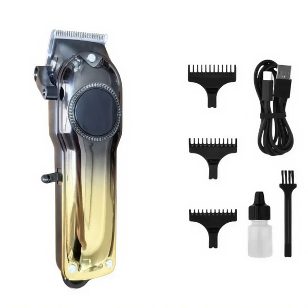 Professional Hair Clipper, Salon Main Electric Hair Trimmer, Rechargeable Barbershop Hair Cutting Machine with Titanium Alloy Blade