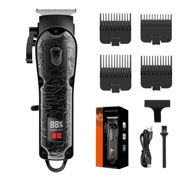 Digital Display Electric Hair Clipper, Rechargeable Multi-functional Hair Trimmer for Home & Salon Hair Cutting