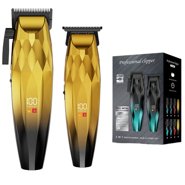 New Special Set Digital Display Men Self-cut Electric Hair Clipper, Salon & Home Use, Carving & Fade Hair Trimmer