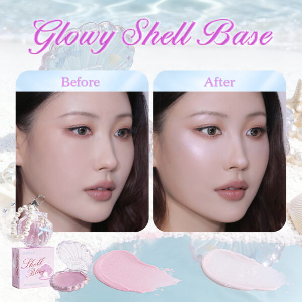 Luminous 3D Cream Highlighter, Face Brightening Pearlescent Fine Shimmer Blush & Highlighter Powder