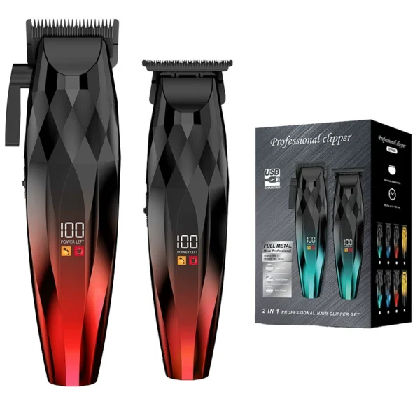 New Special Set Digital Display Men Self-cut Electric Hair Clipper, Salon & Home Use, Carving & Fade Hair Trimmer