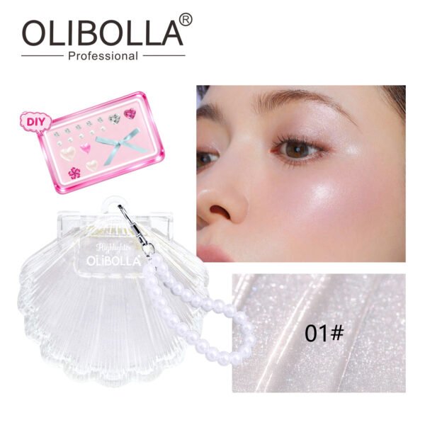 Luminous 3D Cream Highlighter, Face Brightening Pearlescent Fine Shimmer Blush & Highlighter Powder