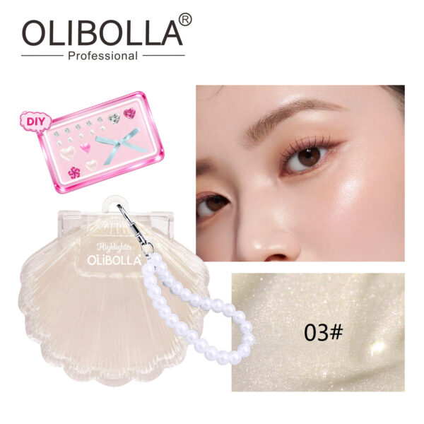 Luminous 3D Cream Highlighter, Face Brightening Pearlescent Fine Shimmer Blush & Highlighter Powder