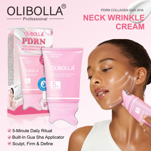 Facial & Neck Collagen Anti-Wrinkle Cream with Built-in Gua Sha Massager
