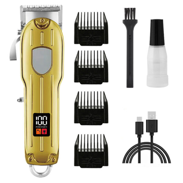 Men's Hair Clipper, Digital Display Electric Hair Trimmer, Home & Salon High Power, Also for Pet Grooming
