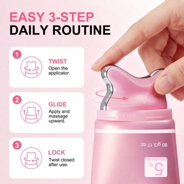 Facial & Neck Collagen Anti-Wrinkle Cream with Built-in Gua Sha Massager