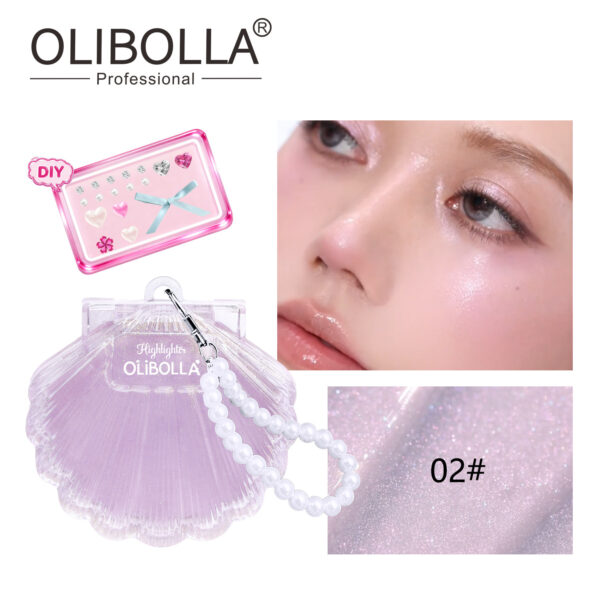 Luminous 3D Cream Highlighter, Face Brightening Pearlescent Fine Shimmer Blush & Highlighter Powder