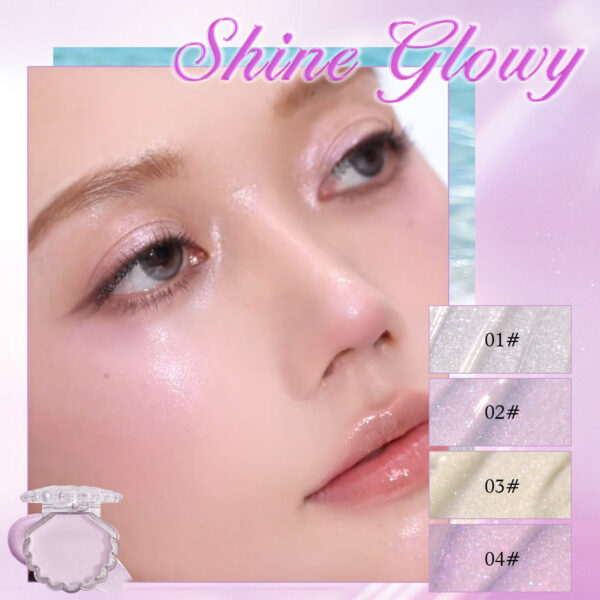 Luminous 3D Cream Highlighter, Face Brightening Pearlescent Fine Shimmer Blush & Highlighter Powder