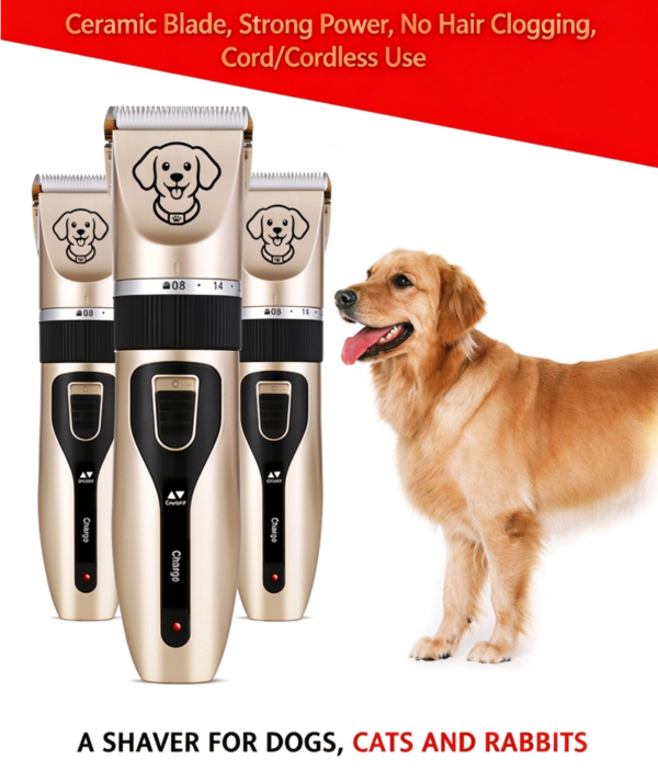 Dog Grooming Clippers, Pet Electric Hair Trimmer Kit, Pet Shaver for Dogs & Cats