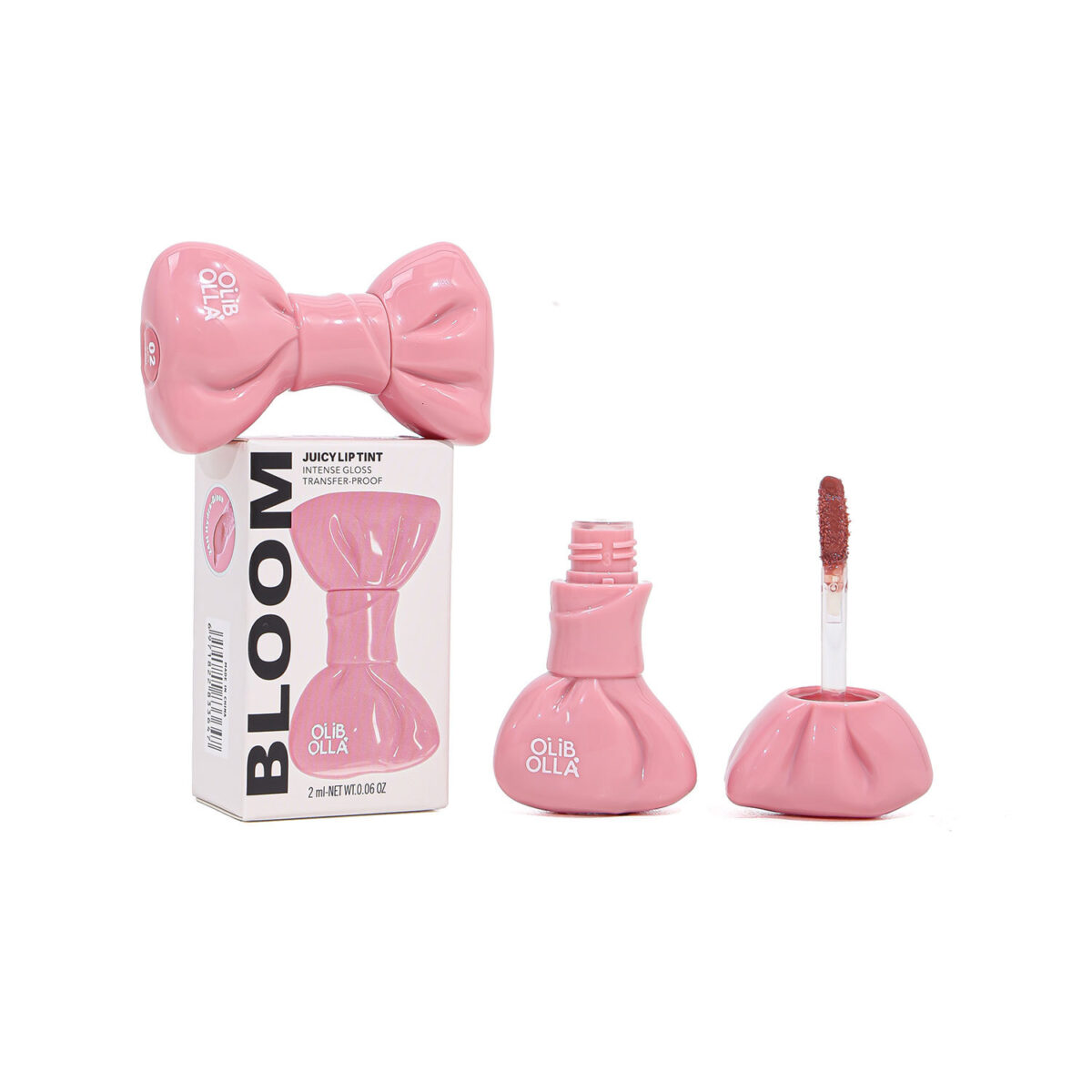 Bowknot Mirror Lip Gloss, Juicy Glass Lip Tint, Non-sticky Cup & Long Lasting