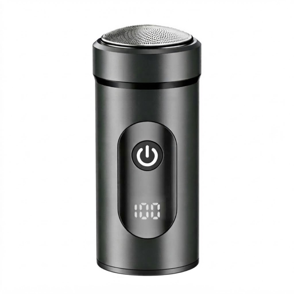 Small Steel Cannon Men Electric Shaver, Portable Washable Car Razor, LED Digital Display Quiet Brushless Motor