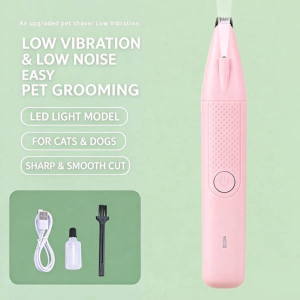 Dog Paw Hair Trimmer & Pet Grooming Clipper for Cats – Electric Hair Remover for Paws