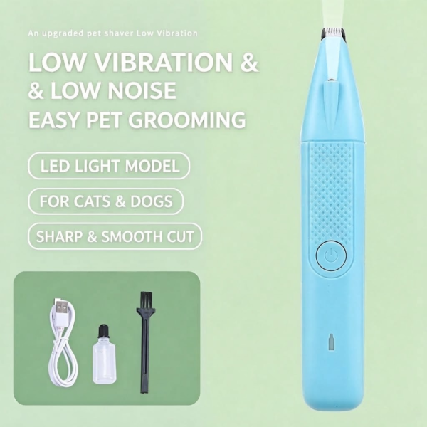 Dog Paw Hair Trimmer & Pet Grooming Clipper for Cats – Electric Hair Remover for Paws