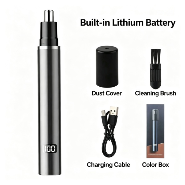 Rechargeable Electric Nose Hair Trimmer for Men Women, Portable Nasal Hair Remover and Nostril Hair Cleaner