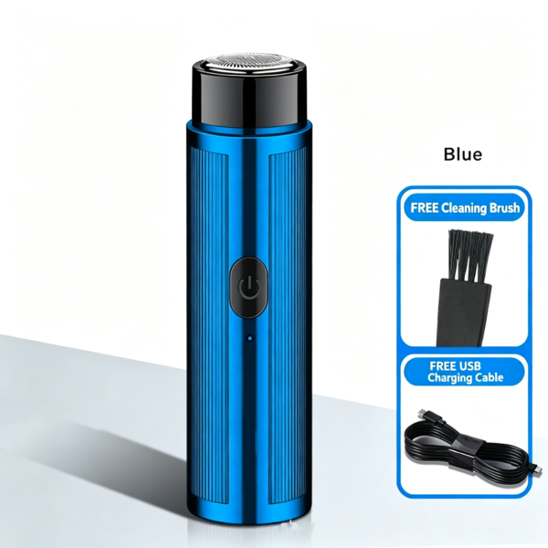 Mini shaver, travel men's electric portable beard shaver, no stubble left, razor, fine steel blade head, washable.
