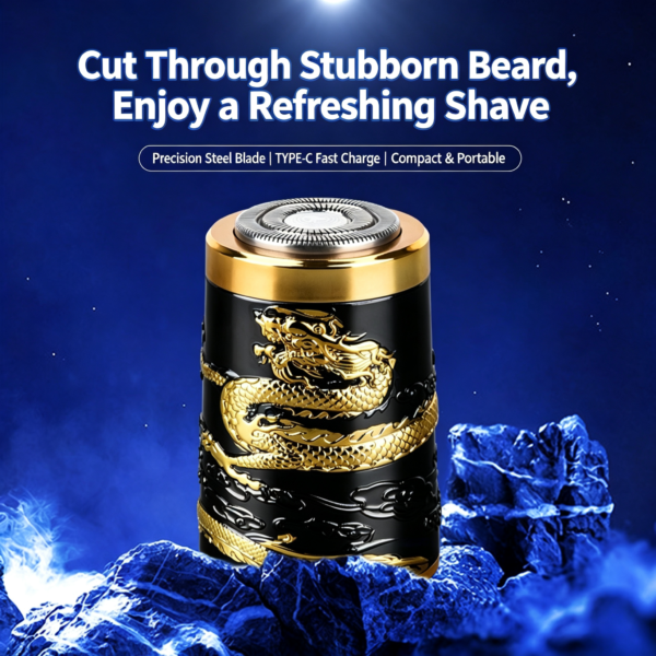 Mini Electric Shaver, Rechargeable Portable High Power Men's Razor, Small Steel Cannon for Car & Travel
