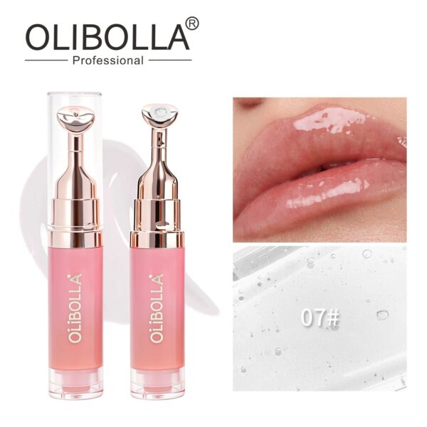Mirror Lip Gloss with Metal Massage Applicator, Moisturizing Lip Serum, Plump Lips & Reduce Lip Lines Makeup