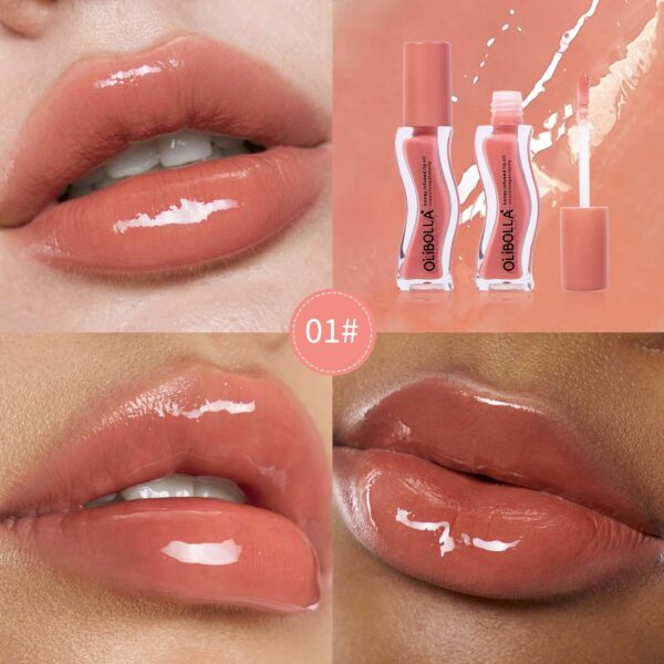 Ice Cream Flavor Lip Oil Gloss, Mirror Water Light Finish, Non-Sticky Cup, Moisturizing Lip Makeup