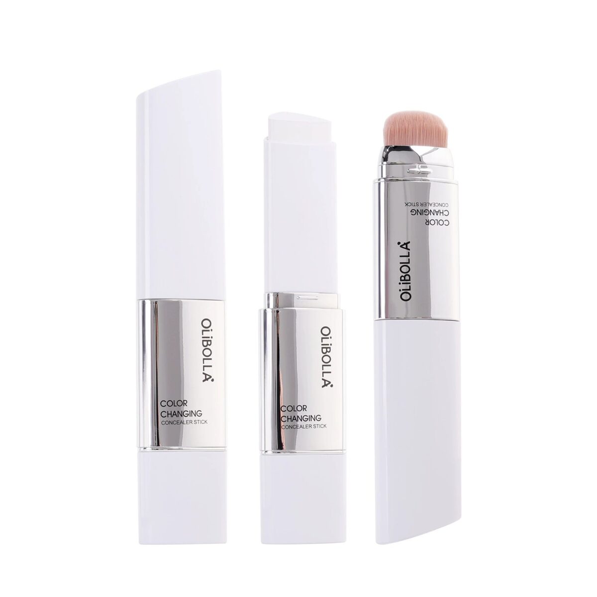 Color Changing Triangle Foundation Stick, 2 in 1 Dual Head Hydrating Foundation & Concealer, Smooth Makeup No Caking