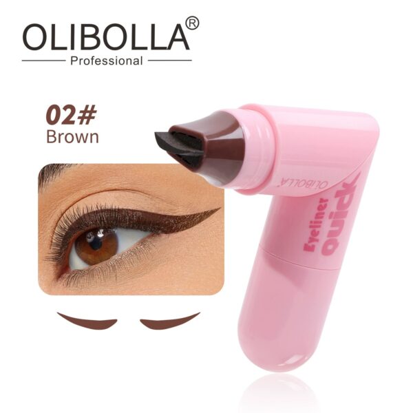 2-in-1 Dual-ended Stamp Eyeliner Pen, One Stamp Forming, Smudge-proof Liquid Eyeliner, High Pigment Eye Makeup