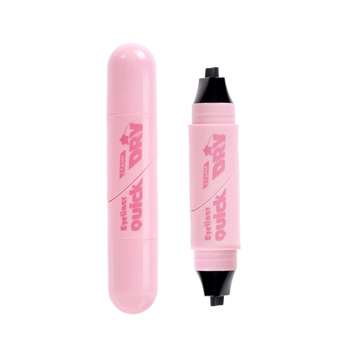 2-in-1 Dual-ended Stamp Eyeliner Pen, One Stamp Forming, Smudge-proof Liquid Eyeliner, High Pigment Eye Makeup