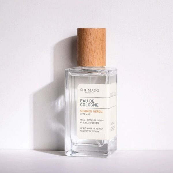 50ml Niche Women Eau De Cologne, Clear Square Glass Bottle with Wooden Cap, Long Lasting Fresh Woody Fragrance Perfume Spray for Daily Wear