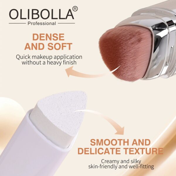 Color Changing Triangle Foundation Stick, 2 in 1 Dual Head Hydrating Foundation & Concealer, Smooth Makeup No Caking
