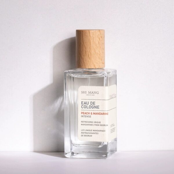 50ml Niche Women Eau De Cologne, Clear Square Glass Bottle with Wooden Cap, Long Lasting Fresh Woody Fragrance Perfume Spray for Daily Wear
