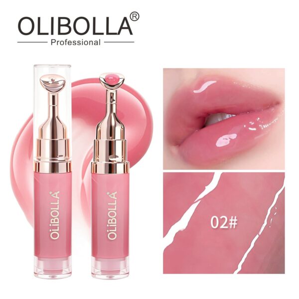 Mirror Lip Gloss with Metal Massage Applicator, Moisturizing Lip Serum, Plump Lips & Reduce Lip Lines Makeup