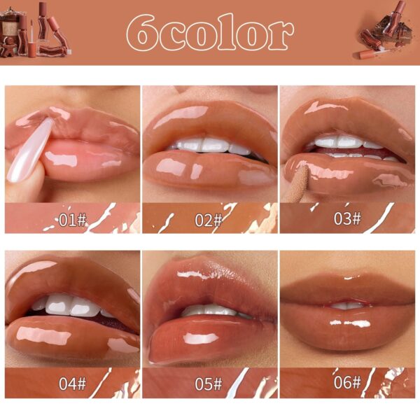 Ice Cream Flavor Lip Oil Gloss, Mirror Water Light Finish, Non-Sticky Cup, Moisturizing Lip Makeup