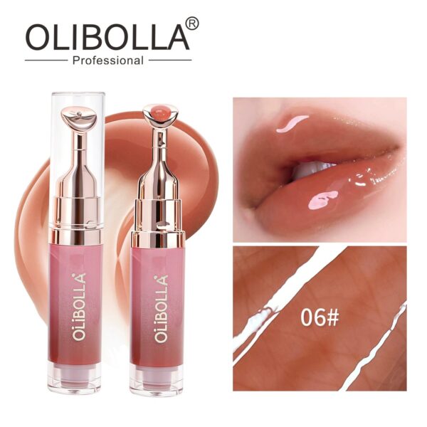 Mirror Lip Gloss with Metal Massage Applicator, Moisturizing Lip Serum, Plump Lips & Reduce Lip Lines Makeup