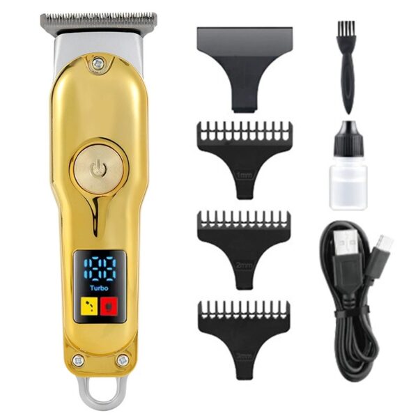 1. Rechargeable Electric Hair Clipper with LED Display, Cordless Professional Hair Cutting Machine Barber Hair Trimmer for Men Home Salon Use