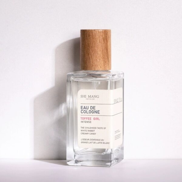 50ml Niche Women Eau De Cologne, Clear Square Glass Bottle with Wooden Cap, Long Lasting Fresh Woody Fragrance Perfume Spray for Daily Wear