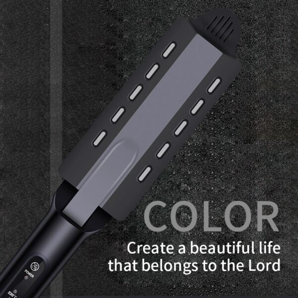 Wet & Dry Hair Straightener, Steam Corn Crimping Flat Iron, Volumizing Hair Styling Iron