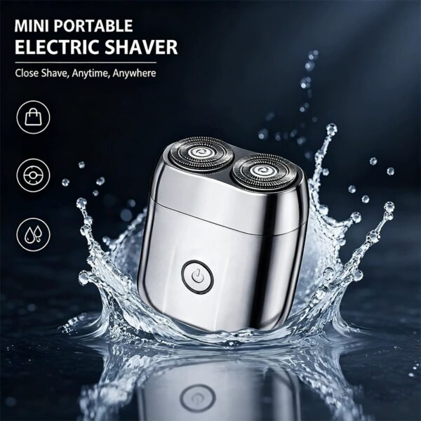 Mini Electric Shaver, Washable Portable Body Hair Trimmer for Men, Beard & Hair Remover