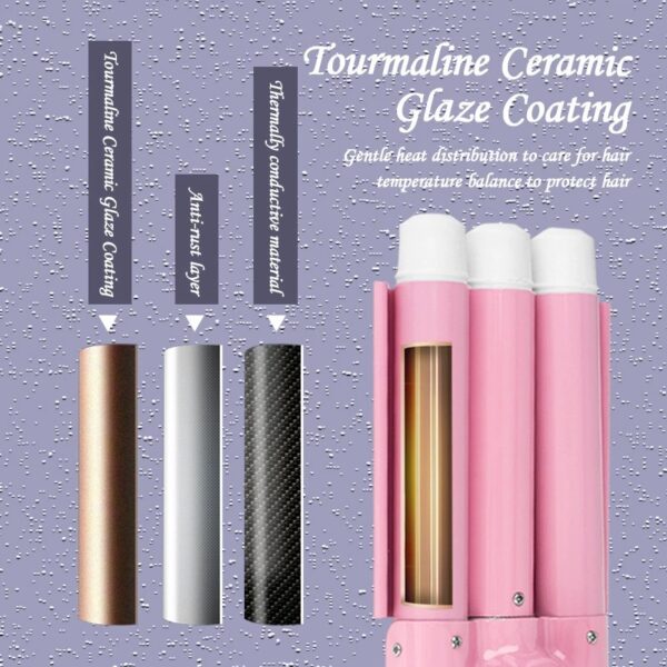 3 Barrel Hair Curler, 25mm Egg Wave Curling Iron, Water Ripple Noodle Hair Waver, Big Wavy Hair Styling Tool