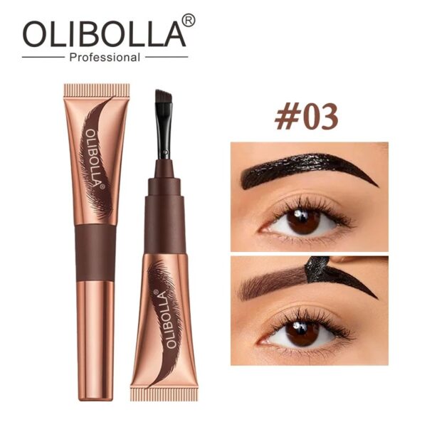 Peel-off Brow Gel Tint, Waterproof Long Lasting Brow Dye, Semi-Permanent Eyebrow Makeup, Smudge Resistant Brow Liquid