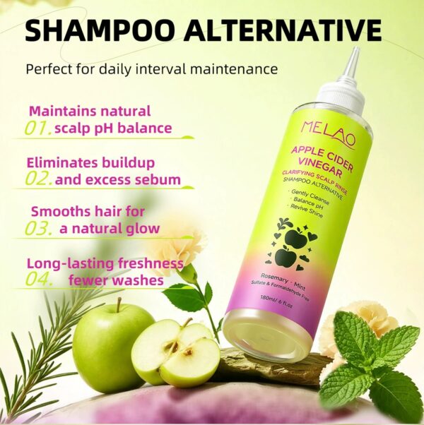 Apple Cider Vinegar Scalp Rinse, OEM Gentle Scalp Cleanser, Root Repair Scalp Care Liquid